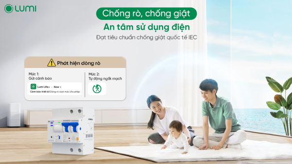 aptomat thong minh lumi dua ra 2 muc canh bao dong ro Smarthome Vung Tau
